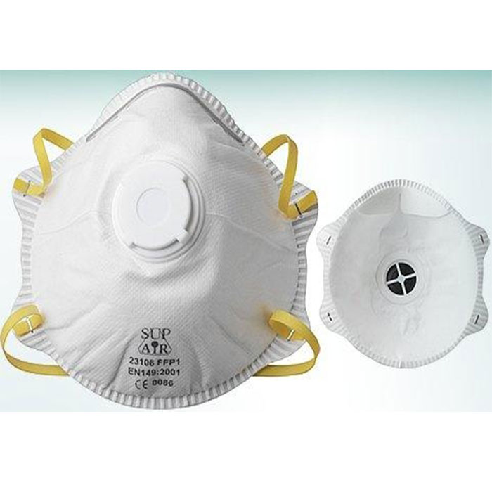 Demi-masque coque avec soupape d’expiration FFP1 EN 149